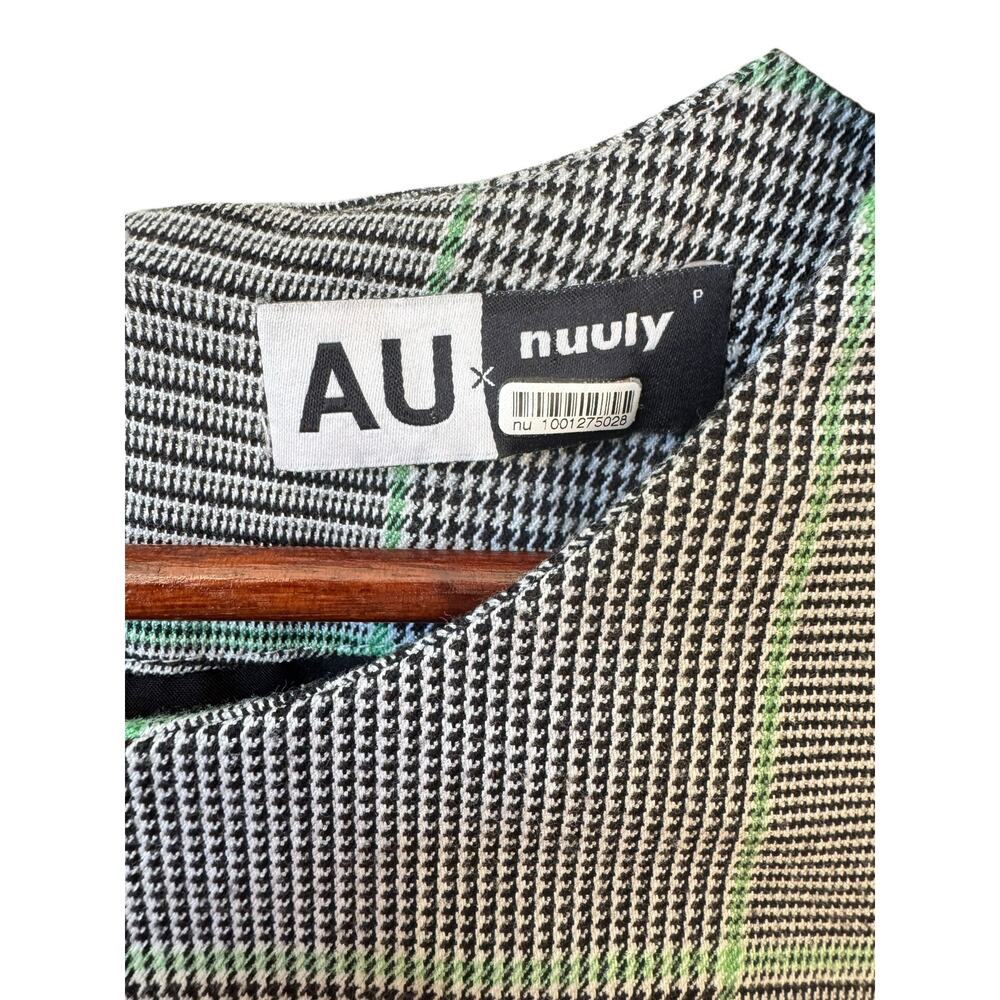 AMANDA UPRICHARD x NUULY Westwick Dress Small Petite Plaid Puff Sleeve Academia - Picture 3 of 10